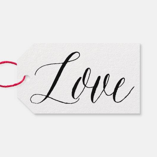 Liefdescript | Krachtpapier Calligrafie Gift Tag Cadeaulabel (Achterkant Horizontaal)
