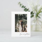 Liefdesdankbaarheid Verticale foto Dank u Briefkaa Briefkaart (Staand voorkant)