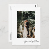 Liefdesdankbaarheid Verticale foto Dank u Briefkaa Briefkaart (Voorkant / Achterkant)