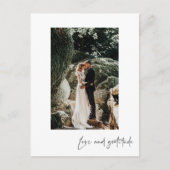 Liefdesdankbaarheid Verticale foto Dank u Briefkaa Briefkaart (Voorkant)