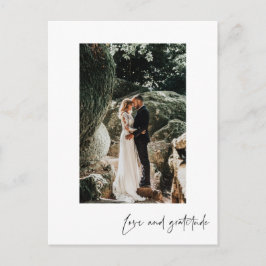 Liefdesdankbaarheid Verticale foto Dank u Briefkaa Briefkaart