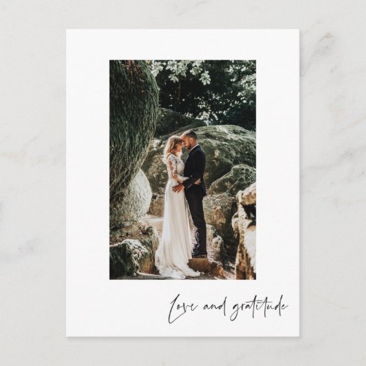 Liefdesdankbaarheid Verticale foto Dank u Briefkaa Briefkaart (Voorkant)