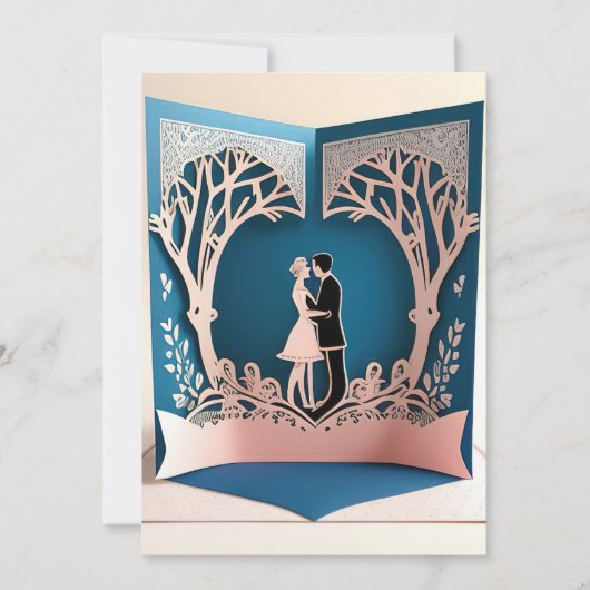 Liefdesdans in de schaduw van bomen kaart (Voorkant)