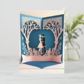 Liefdesdans in de schaduw van bomen kaart (Staand voorkant)
