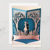 Liefdesdans in de schaduw van bomen kaart (Voorkant / Achterkant)