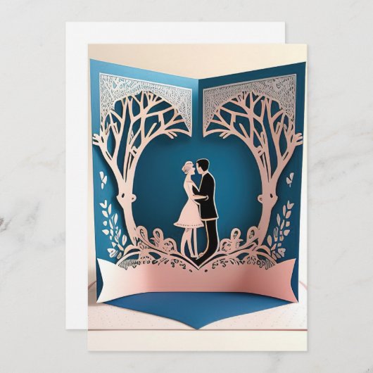 Liefdesdans in de schaduw van bomen kaart (Voorkant / Achterkant)