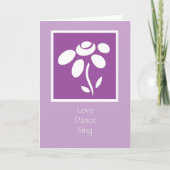 Liefdesdans zingen kaart (Voorkant)