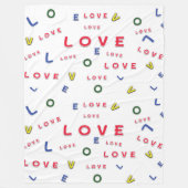 liefdesdededededeken fleece deken (Voorkant)