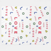 liefdesdededededeken fleece deken (Voorkant (Horizontaal))