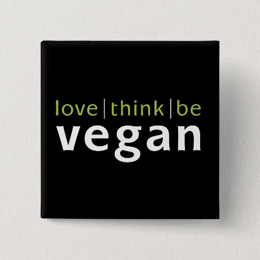 liefdesdenken vierkante button 5,1 cm (Voorkant)