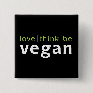 liefdesdenken vierkante button 5,1 cm