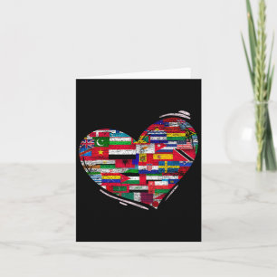 Liefdesdiversiteit Nationale Vlaggen Hart Aarde Da Kaart