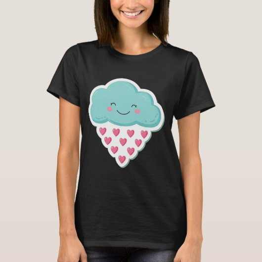 Liefdesdouche: Happy Rain Cloud T-Shirt Design (Voorkant)