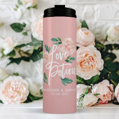 Liefdesdrank Blush Roze Bloemstuk Persoonlijke Tro Thermosbeker