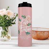 Liefdesdrank Blush Roze Bloemstuk Persoonlijke Tro Thermosbeker