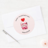 Liefdesdrank Gelukkige Valentijnsdag Persoonlijk Ronde Sticker (Envelop)