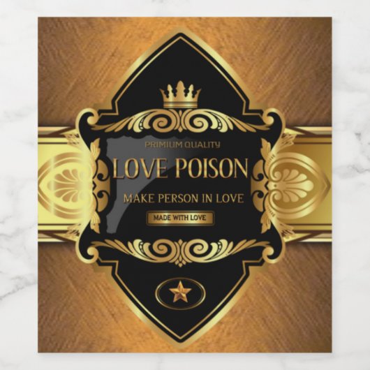 Liefdesdrank Wijn Etiket (Enkel label)