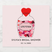 Liefdesdrankje Gelukkige Valentijnsdag Gepersonali Sparkling Wijnetiket (Enkel label)