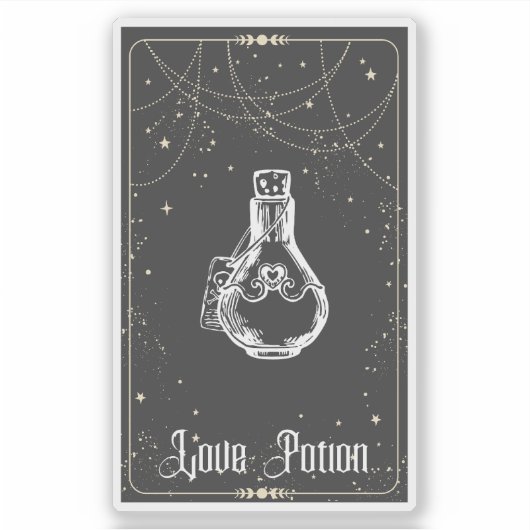 Liefdesdrankje Tarot Sticker (Voorkant)