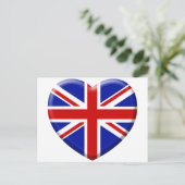 liefdesdrapeau Angleterre Briefkaart (Staand voorkant)