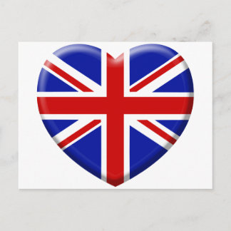 liefdesdrapeau Angleterre Briefkaart