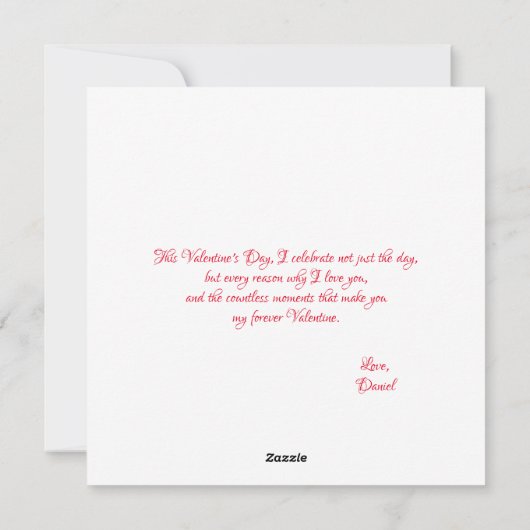 liefdesduiven | Aangepaste tekst | VALENTIJNS Feestdagenkaart (Achterkant)