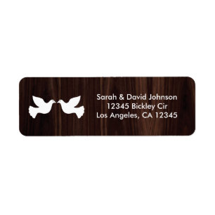 Liefdesduiven (donkere chocoladebruin) etiket