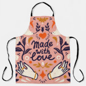 Liefdeselementen:  roze compositie. schort (Voorkant)