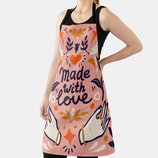 Liefdeselementen:  roze compositie. schort (Insitu)
