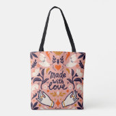 Liefdeselementen: roze compositie. tote bag (Achterkant)