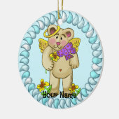 Liefdesengel Beer Keramisch Ornament (Links)