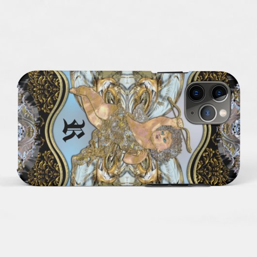 Liefdesengel Monogram Delight Case-Mate iPhone Case (Achterkant (horizontaal))