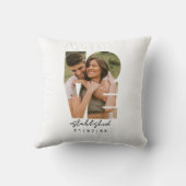 Liefdesfoto Eenvoudig Modern Gepersonaliseerd Cade Kussen (Achterkant)