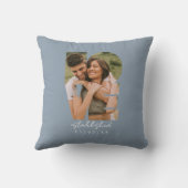 Liefdesfoto Eenvoudig Modern Gepersonaliseerd Dust Kussen (Achterkant)