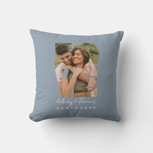 Liefdesfoto Eenvoudig Modern Gepersonaliseerd Dust Kussen (Voorkant)