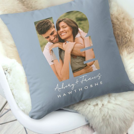 Liefdesfoto Eenvoudig Modern Gepersonaliseerd Dust Kussen