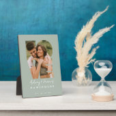 Liefdesfoto Eenvoudig Modern Gepersonaliseerd Gesc Fotoplaat (Zijkant)