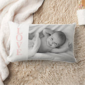 Liefdesfoto herinnering Roze Typografie Lendekusse Kussen (Deken)