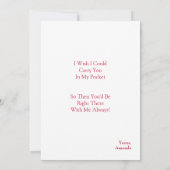 Liefdesfoto in een Pocket 3D Flat Kaart (Achterkant)