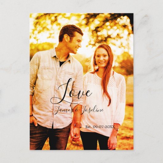 Liefdesfoto naam toevoegen geschatte datum jaar br briefkaart (Voorkant)