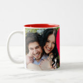 liefdesfoto op maat tweekleurige koffiemok (Links)