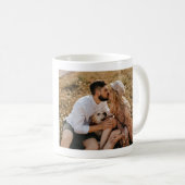 Liefdesfoto Rood Stempel Script Lettering Valentij Koffiemok (Voorkant rechts)