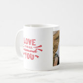 Liefdesfoto Rood Stempel Script Lettering Valentij Koffiemok (Voorkant links)