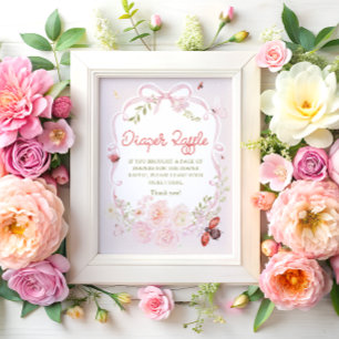 Liefdesfout Boog Meisje Luier Raffle Poster