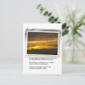 Liefdesgedicht en Birch Bay Sunset Briefkaart (Staand voorkant)
