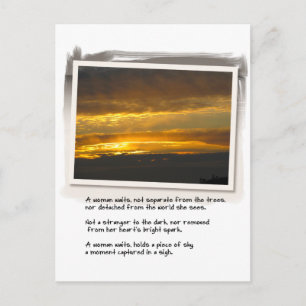 Liefdesgedicht en Birch Bay Sunset Briefkaart