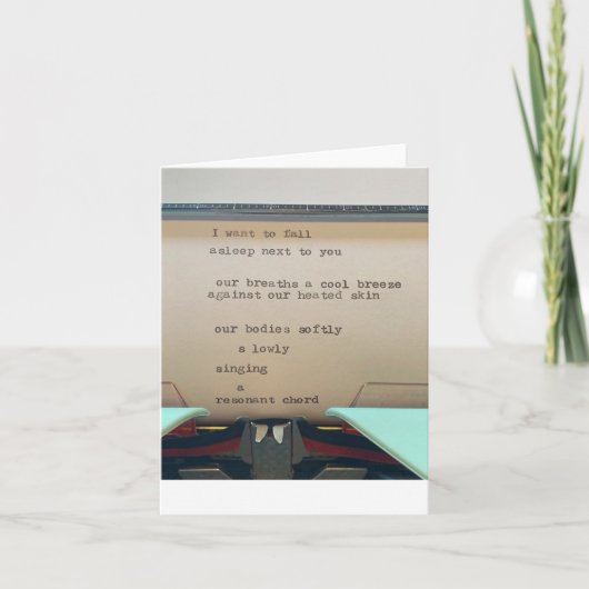 liefdesgedicht kaart (Voorkant)