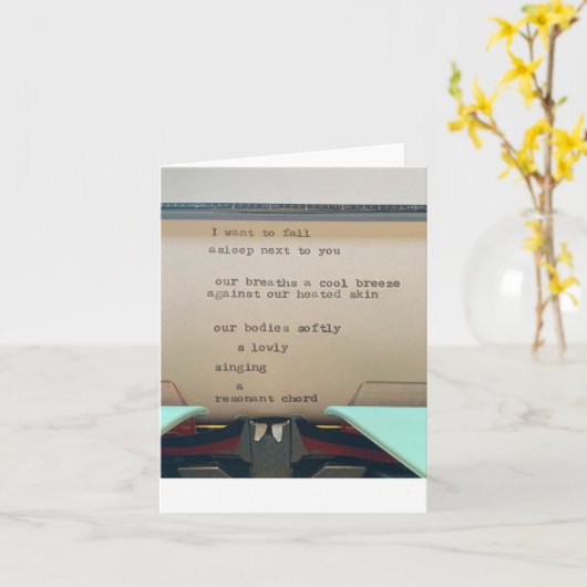 liefdesgedicht kaart (Gele Bloem)