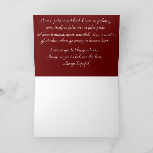 Liefdesgedicht Kaarten (Binnen)