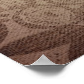 Liefdesgedicht op  rustiek versleten textielivoor poster (Hoek)